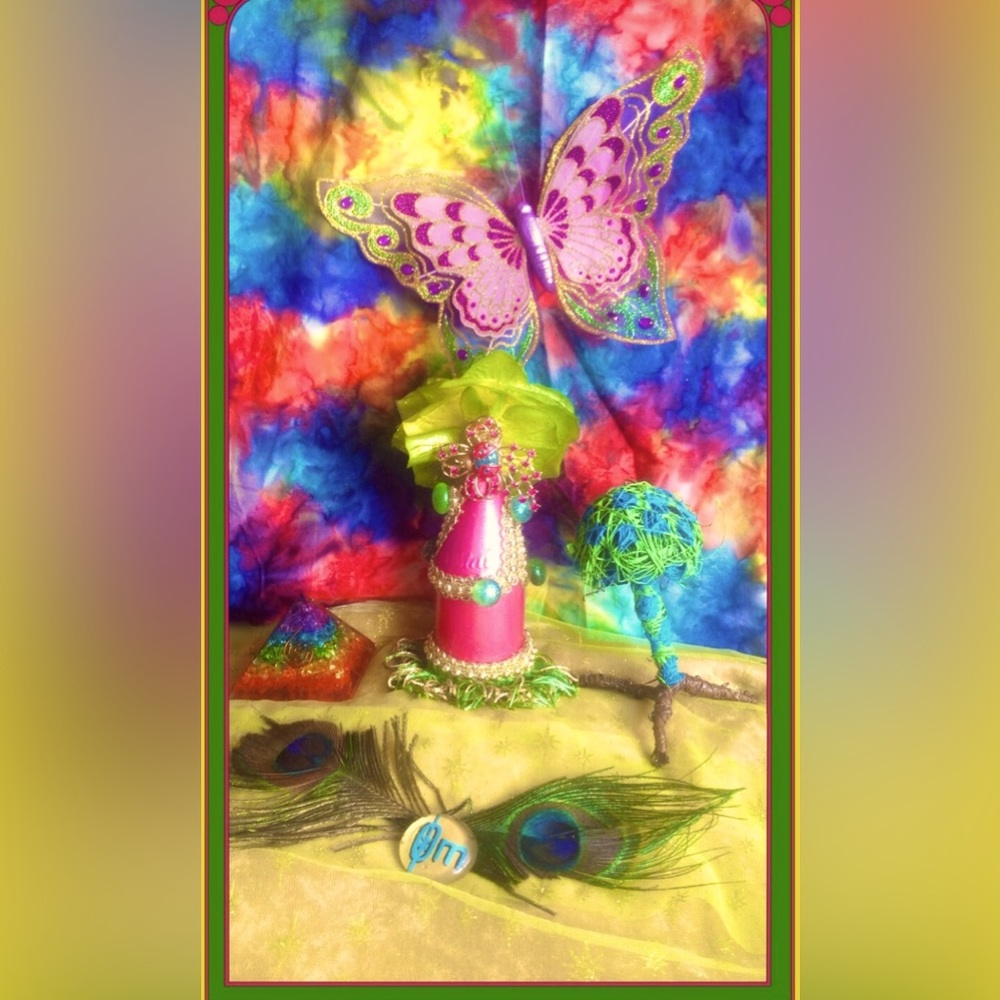 Hand Crafted Paradise Dancer Gypsy Bottle Summer Vacation Boho Decor - Picture 2 of 5